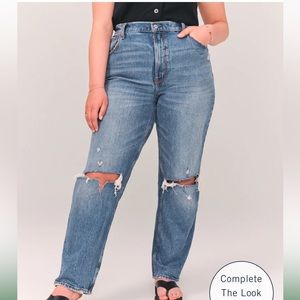 Abercrombie curve love 90s ultra high rise straight jeans